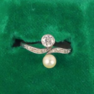 Pearl and Diamond Ring