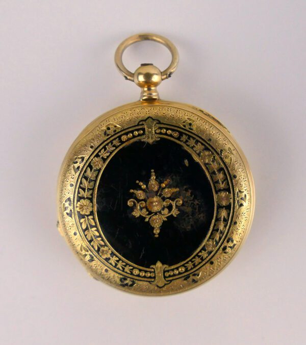 18thC, Swiss, enamel portrait, solid gold, ladies’ pocket watch - Image 3