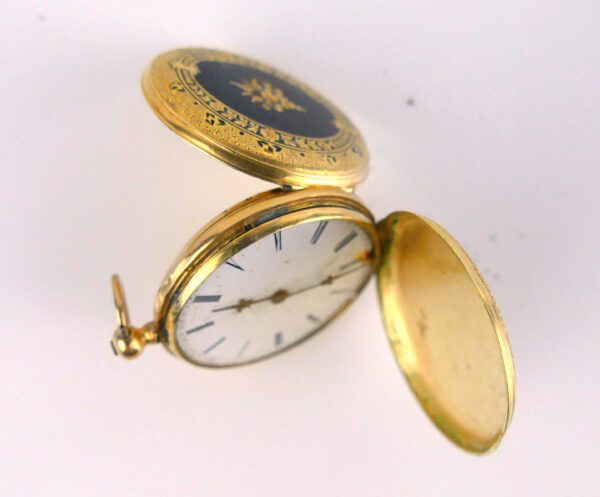 18thC, Swiss, enamel portrait, solid gold, ladies’ pocket watch - Image 4