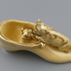 Ceramic Shoe with Kittens