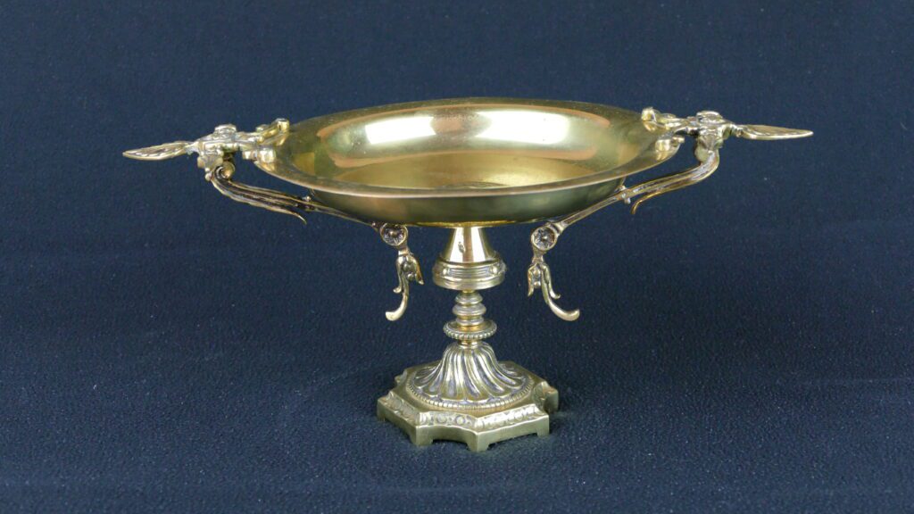 Antique Copper Pedestal Dish