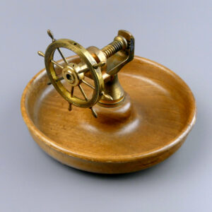 Brass Ship’s Wheel Nutcracker